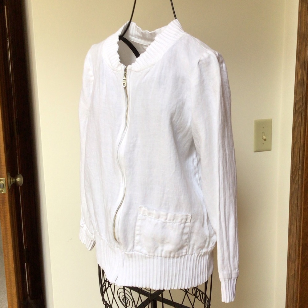Fenini linen jacket, White, XS - Picture 2 of 6